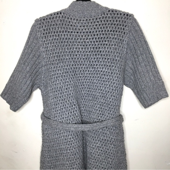 Alice + Olivia Gray Cashmere Wool Belted Cardigan Sweater - Picture 6 of 15